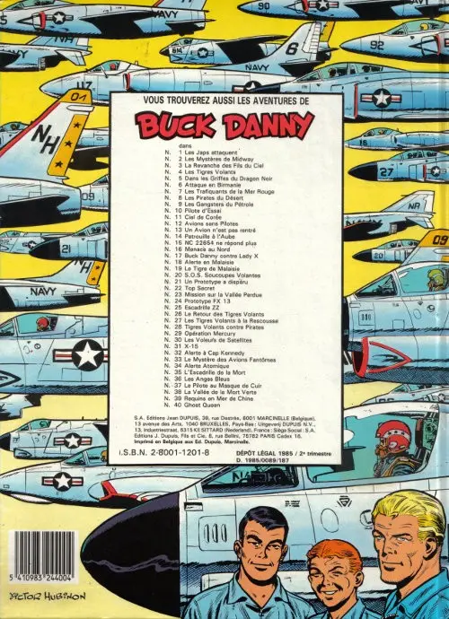 Verso de l'album Buck Danny Tome 5 Dans les griffes du Dragon Noir