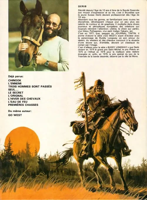 Verso de l'album Buddy Longway Tome 1 Chinook