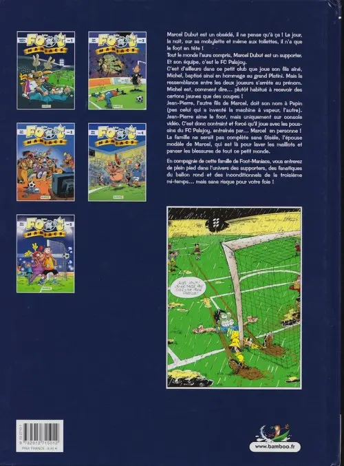 Verso de l'album Les Foot-maniacs Tome 1