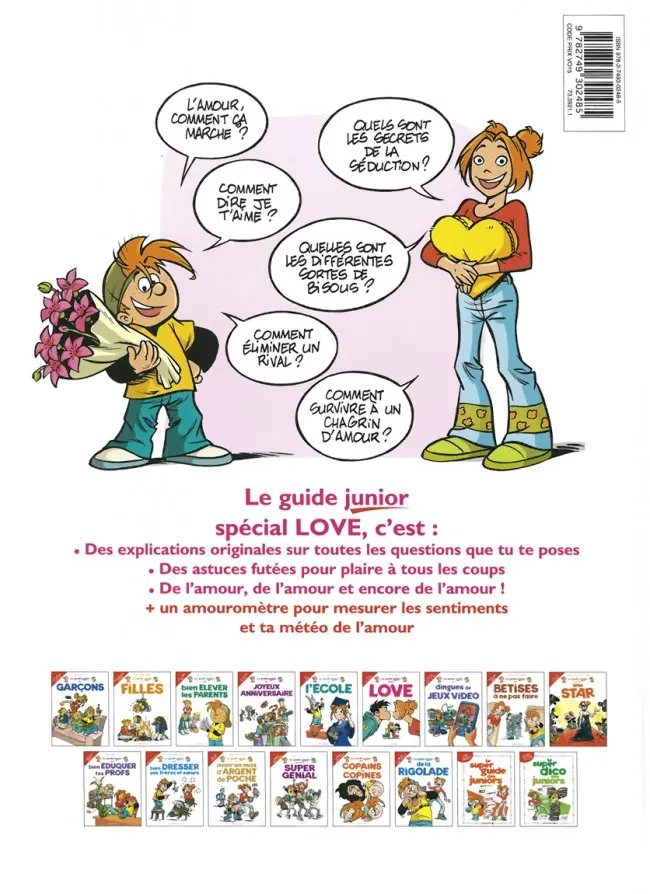 Verso de l'album Les guides junior Tome 6 Le guide junior spécial Love