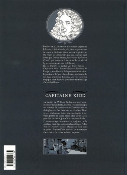 Verso de l'album Histoire des plus fameux pirates Tome 1 Capitaine Kidd