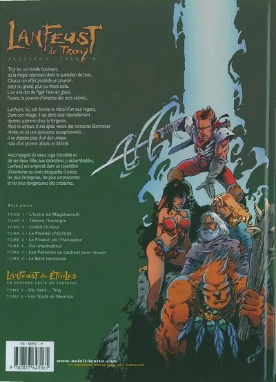 Verso de l'album Lanfeust de Troy Tome 2 Thanos l'incongru