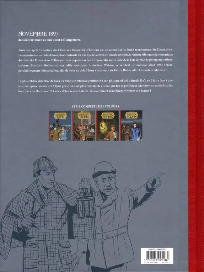 Verso de l'album Les Archives secrètes de Sherlock Holmes Tome 1 Retour à Baskerville Hall