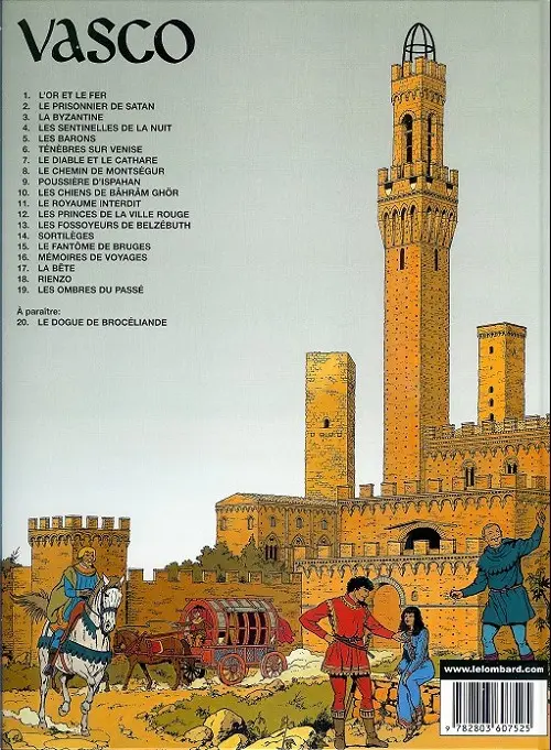Verso de l'album Vasco Tome 8 Le chemin de Montségur