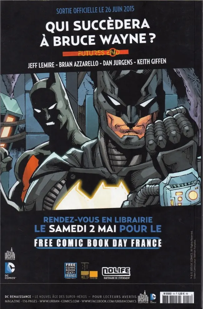 Verso de l'album Justice League Saga #18
