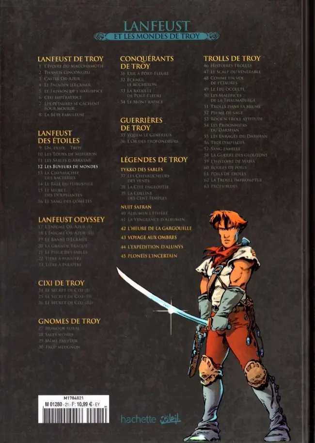 Verso de l'album Lanfeust et les mondes de Troy Tome 12 Lanfeust des Étoiles - Les buveurs de mondes