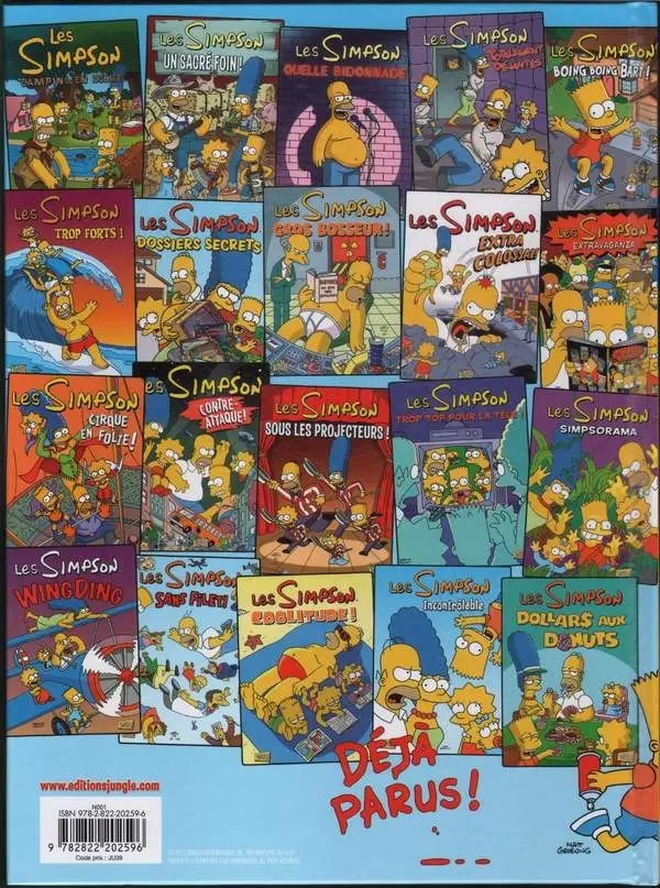 Verso de l'album Les Simpson Tome 21 Sable chaud à gogo