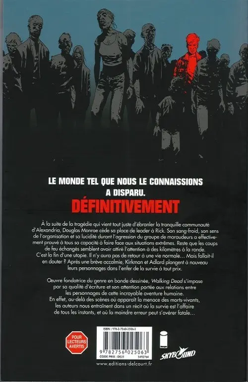 Verso de l'album Walking Dead Tome 14 Piégés !
