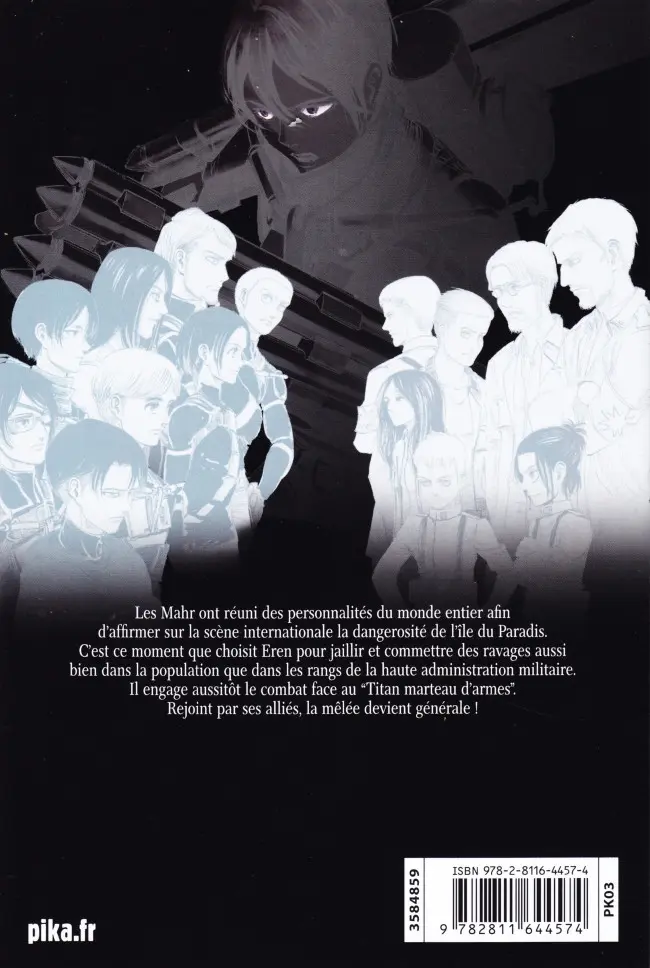 Verso de l'album L'Attaque des Titans 26