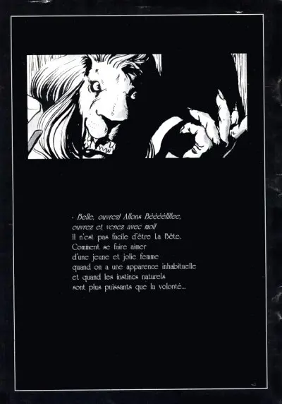 Verso de l'album La Belle et la Bête