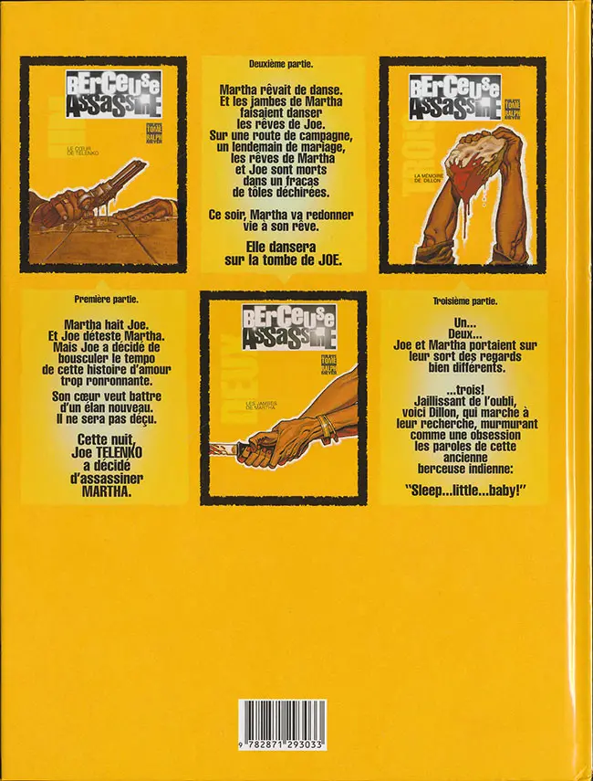 Verso de l'album Berceuse assassine Tome 3 La mémoire de Dillon