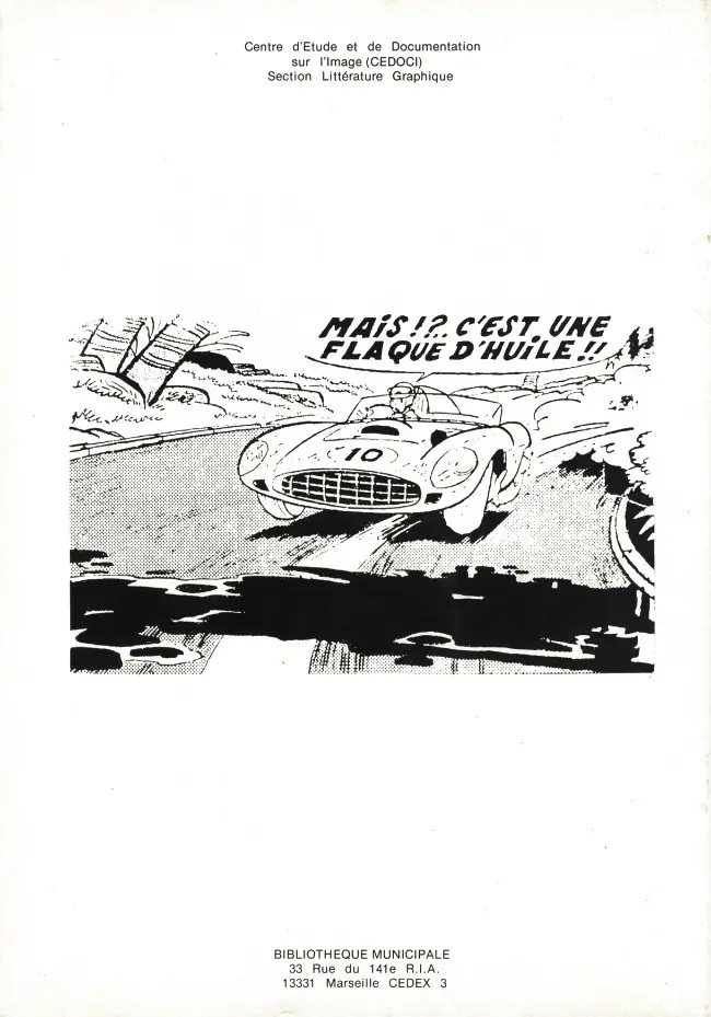 Verso de l'album Les Bolides d'argent