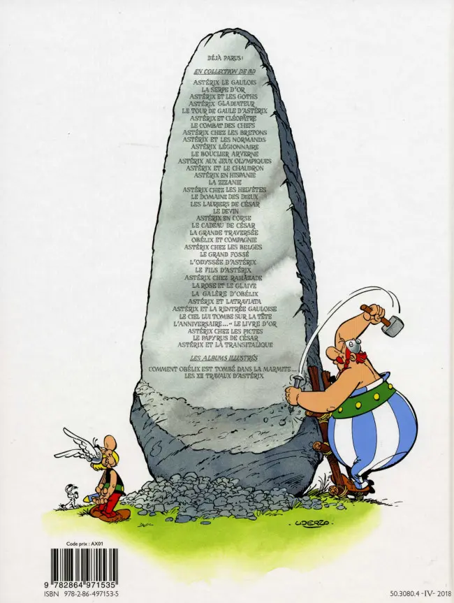 Verso de l'album Astérix Tome 32 Astérix et la rentrée gauloise