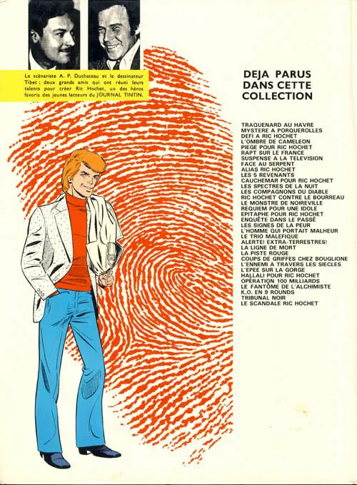 Verso de l'album Ric Hochet Tome 22 Alerte ! Extra-terrestres !