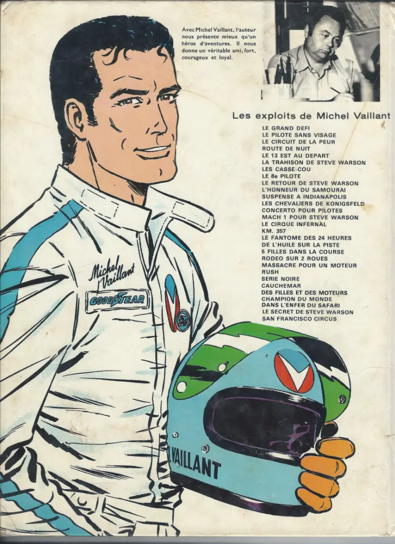 Verso de l'album Michel Vaillant Tome 18 De l'huile sur la piste !