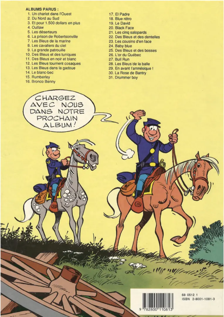 Verso de l'album Les Tuniques Bleues Tome 22 Des bleus et des dentelles
