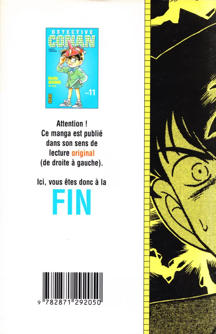 Verso de l'album Détective Conan Tome 11