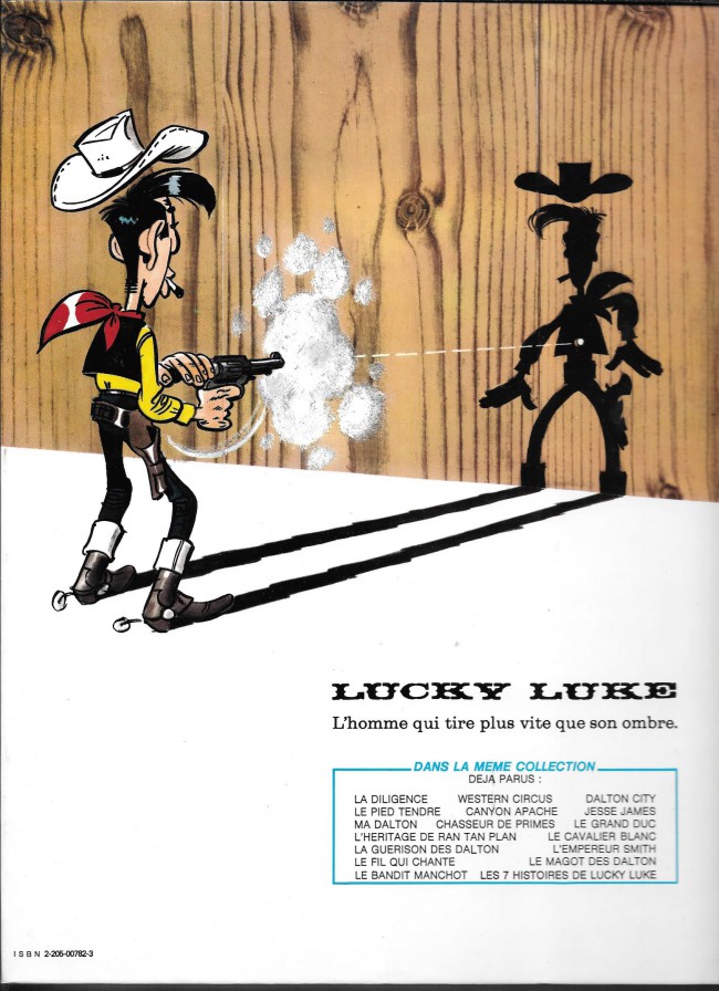 Verso de l'album Lucky Luke Tome 42 7 histoires de Lucky Luke