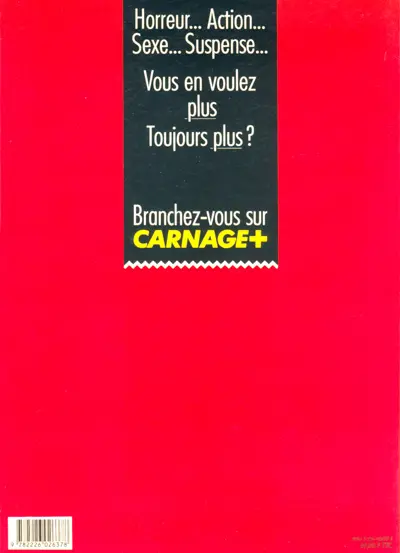 Verso de l'album Carnage+