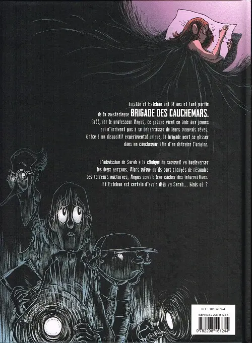 Verso de l'album La Brigade des cauchemars Tome 1 Sarah