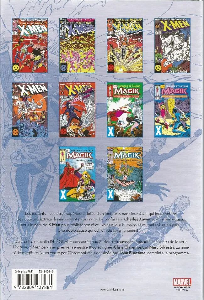 Verso de l'album X-Men L'intégrale Tome 20 1988 (I)