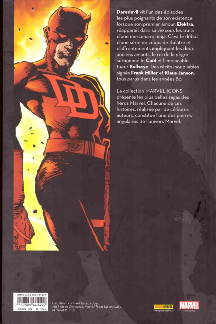 Verso de l'album Daredevil Tome 1