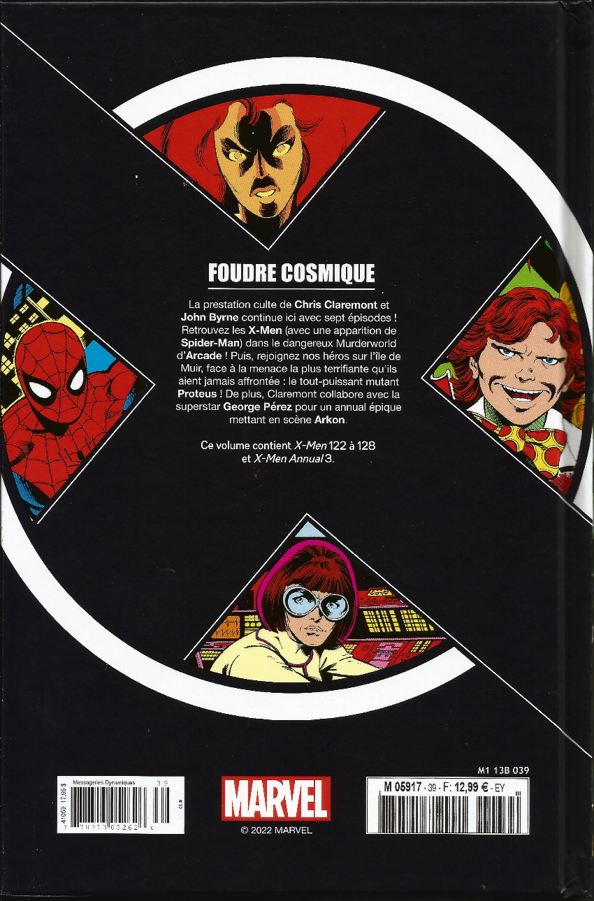 Verso de l'album X-Men - La Collection Mutante Tome 39 Foudre cosmique