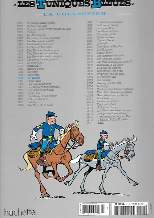 Verso de l'album Les Tuniques Bleues La Collection (Hachette) Tome 13 Le david
