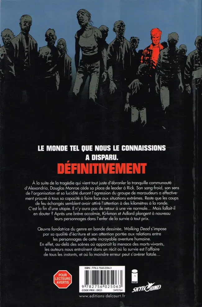 Verso de l'album Walking Dead Tome 14 Piégés !
