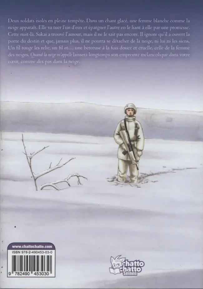 Verso de l'album Neige d'amour Quand la neige m'appelle