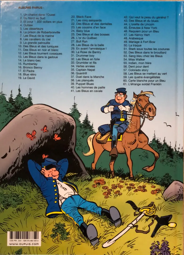 Verso de l'album Les Tuniques Bleues Tome 18 Blue Retro