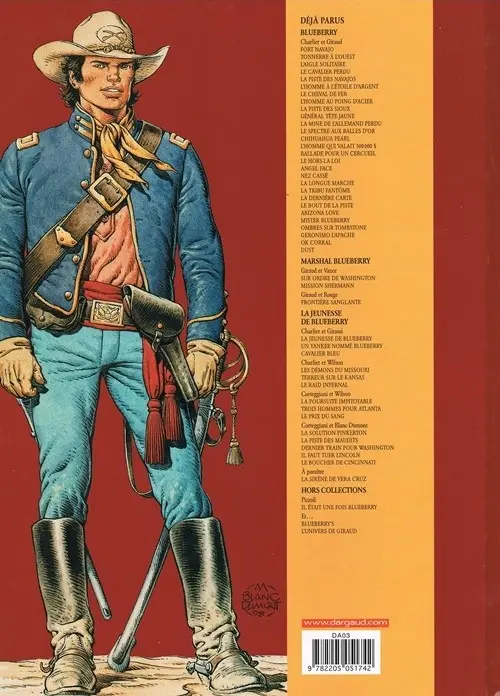 Verso de l'album La Jeunesse de Blueberry Tome 12 Dernier train pour Washington