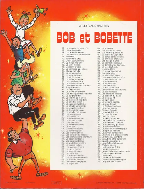 Verso de l'album Bob et Bobette Tome 141 La nef fantôme