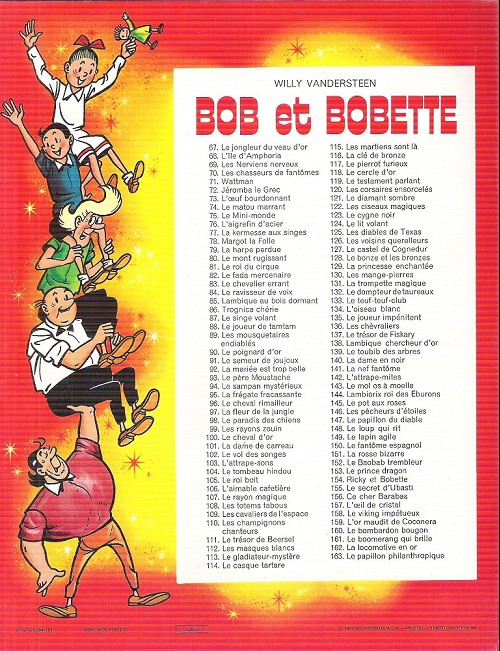 Verso de l'album Bob et Bobette Tome 161 Le boomerang qui brille