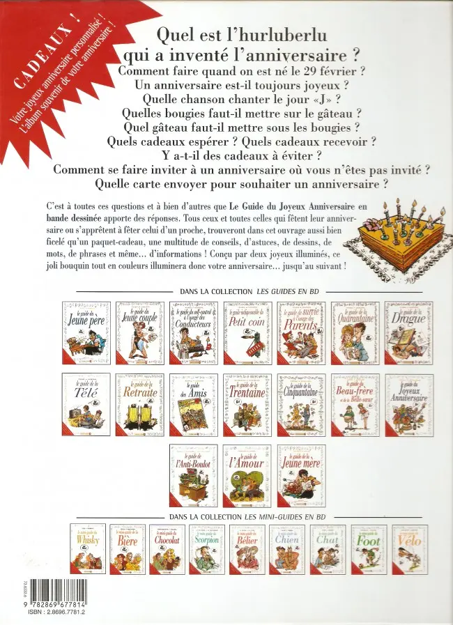 Verso de l'album Le Guide Tome 14 Le guide du joyeux anniversaire