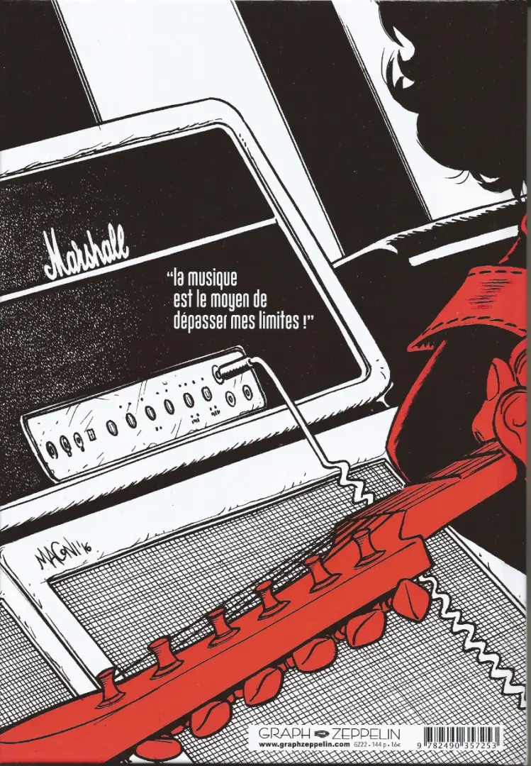 Verso de l'album Jimi Hendrix Requiem Electrique