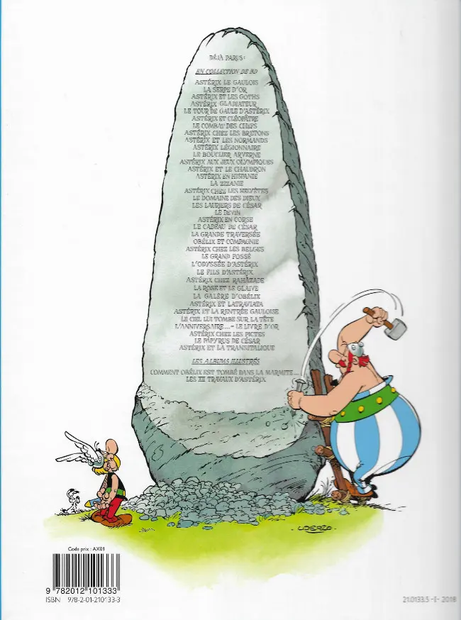 Verso de l'album Astérix Tome 1 Astérix Le Gaulois