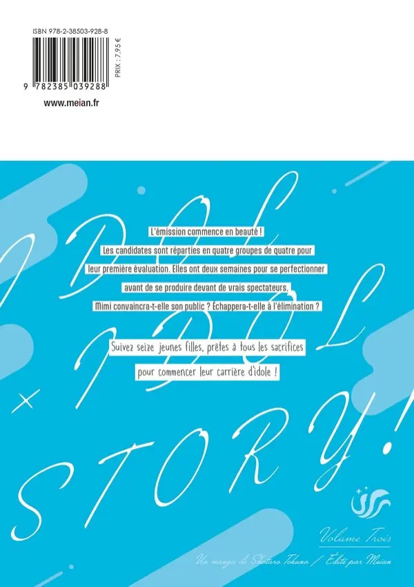 Verso de l'album Idol X Idol Story Volume trois