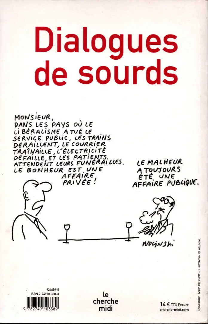 Verso de l'album Dialogues de sourds