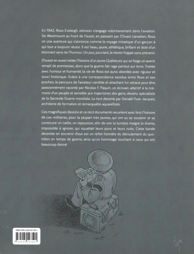Verso de l'album D'ouest en ouest