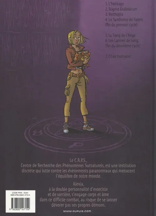 Verso de l'album Les Démons d'Alexia Tome 7 Chair humaine
