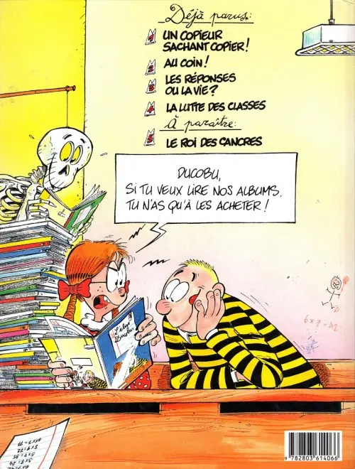 Verso de l'album L'Élève Ducobu Tome 4 La lutte des classes