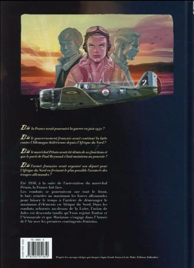 Verso de l'album 1940 - Et si la France avait continué la guerre Tome 2 Le sursaut