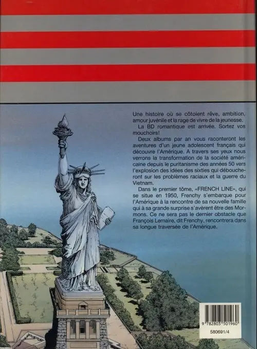 Verso de l'album Frenchy Tome 1 French line