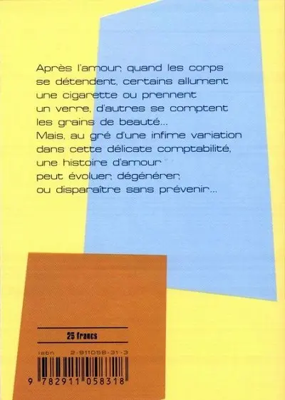 Verso de l'album Grain de Beauté Tome 1 Variation #1