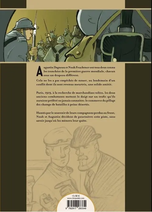 Verso de l'album Gueules cassées Au bénéfice des lâches