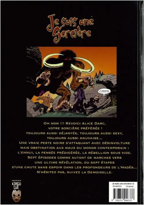 Verso de l'album Je suis une sorcière Tome 3 Voyage en Anomie
