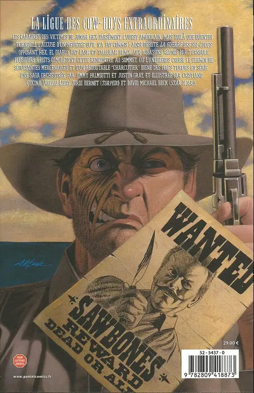 Verso de l'album Jonah Hex Tome 4 La guerre des six-coups