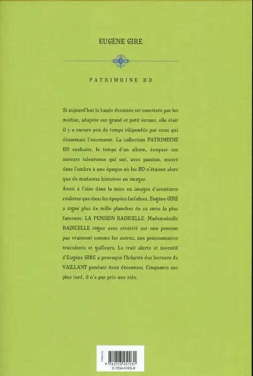 Verso de l'album La Pension Radicelle Tome 3