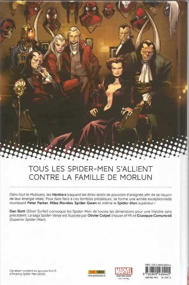 Verso de l'album The Amazing Spider-Man Tome 3 Spider-Verse